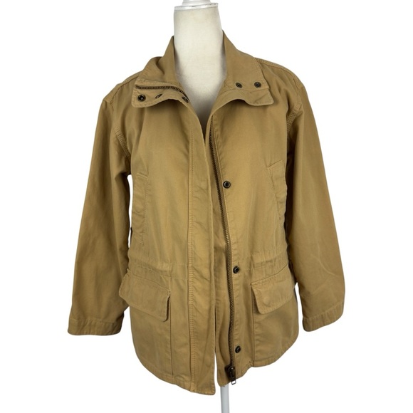Madewell Prospect Jacket Utility Canvas Full Zip in Dark Sahara Neutral Size XXS - Picture 2 of 16